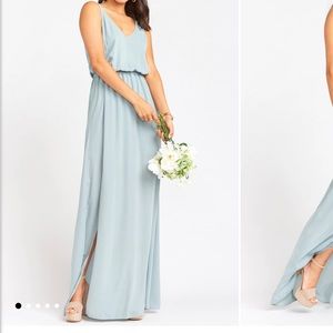 NWT Show Me Your Mumu Kendall Maxi Dress -Dusty Mint Crisp - XXS